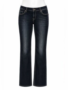 Size 22 Silver Jeans Women’s Aiko Mid Straight Fluid Denim Dark‎ Wash Jeans